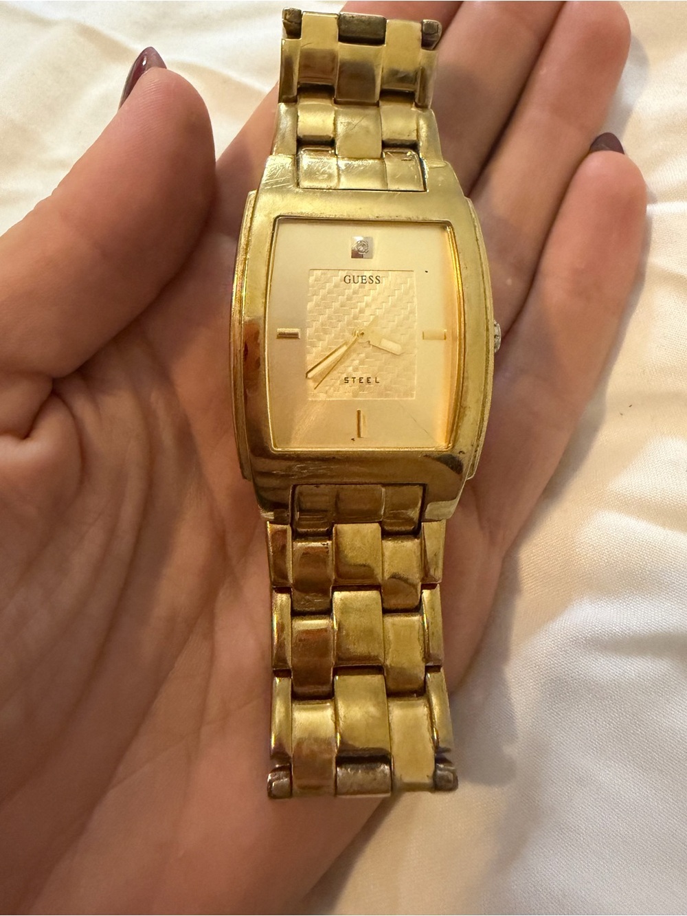 Vintage GUESS Men's Gold-Tone Stainless Steel Watch